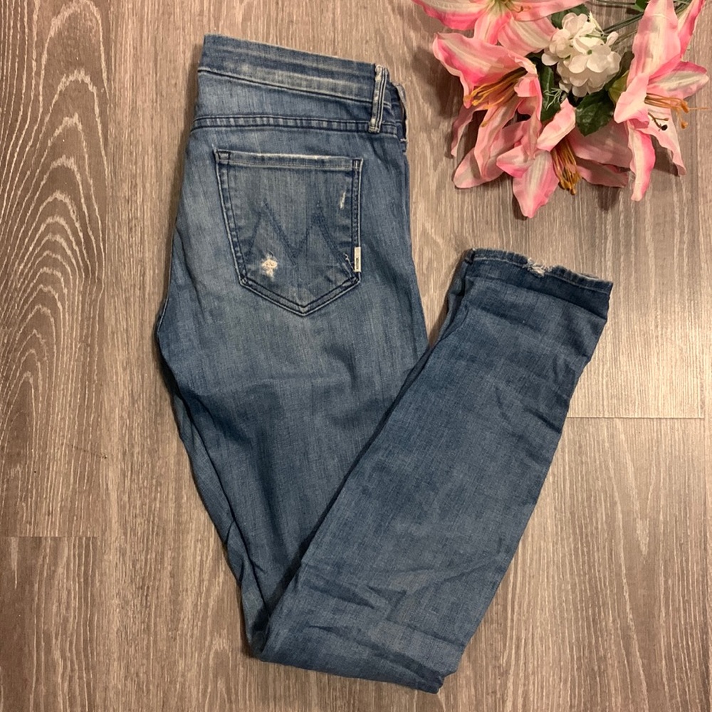 Mother Distressed Skinny Jeans